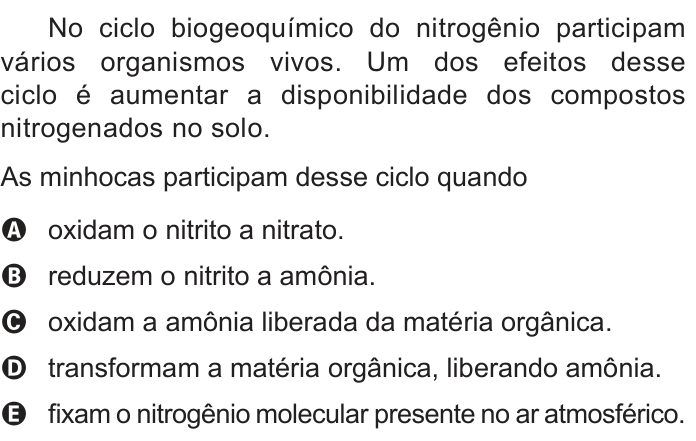 Questão 114 no caderno Azul do ENEM PPL 2022