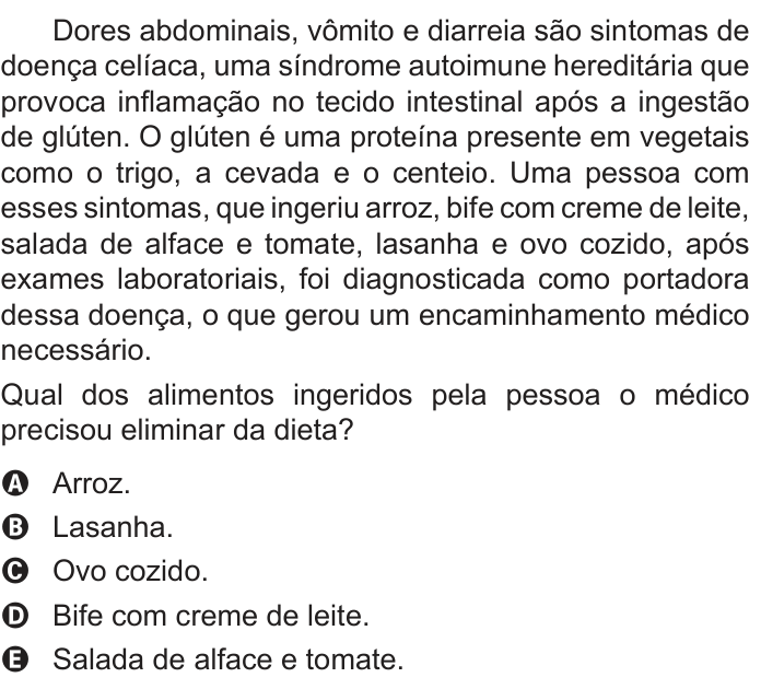 Questão 125 no caderno Azul do ENEM PPL 2022