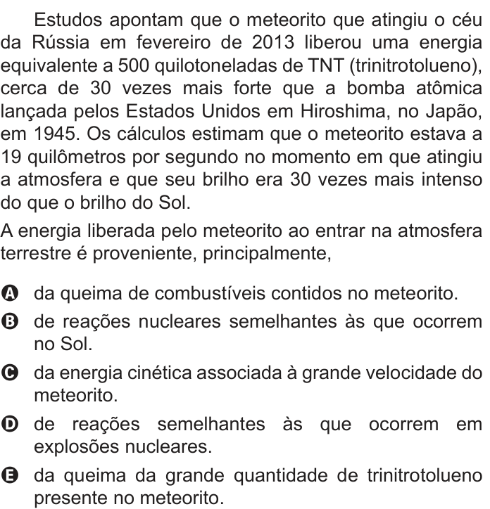 Questão 131 no caderno Azul do ENEM PPL 2022