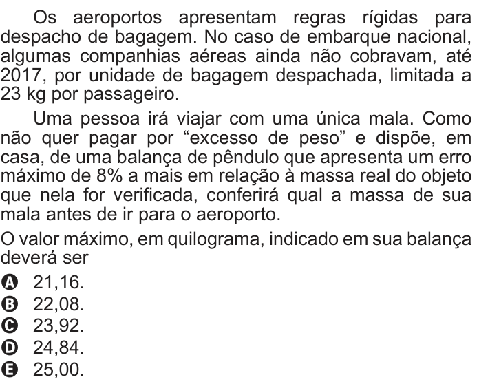 Questão 137 no caderno Azul do ENEM PPL 2022