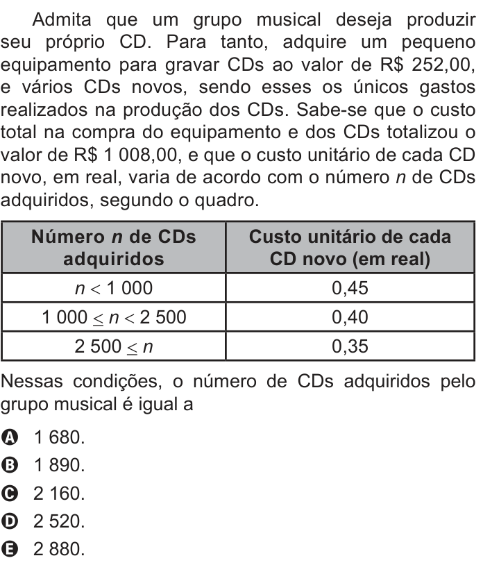 Questão 144 no caderno Azul do ENEM PPL 2022