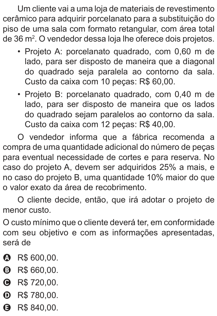 Questão 145 no caderno Azul do ENEM PPL 2022