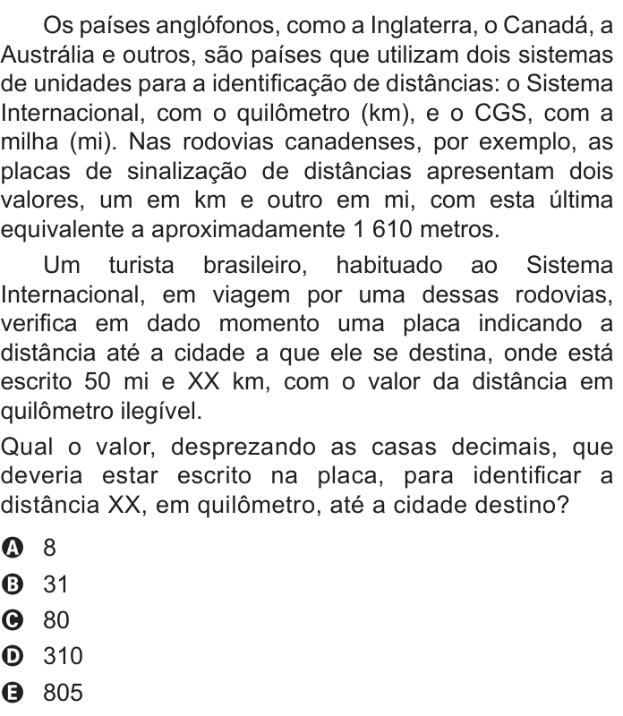 Questão 147 no caderno Azul do ENEM PPL 2022