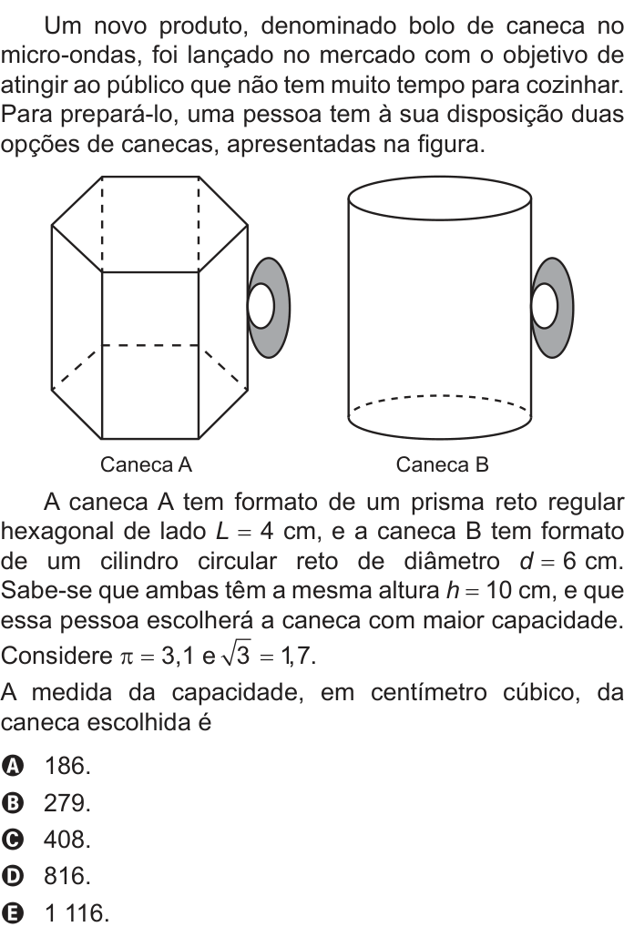 Questão 150 no caderno Azul do ENEM PPL 2022