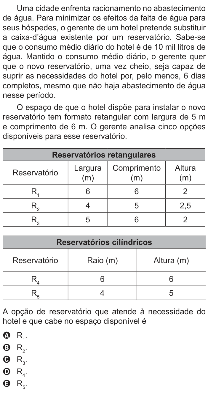 Questão 157 no caderno Azul do ENEM PPL 2022