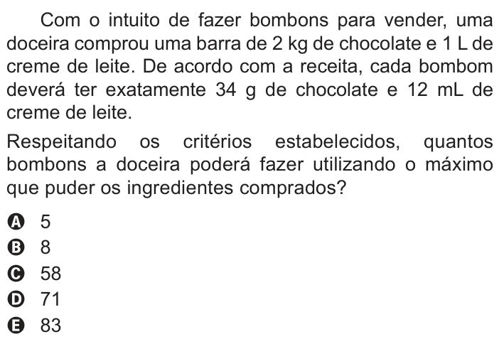 Questão 162 no caderno Azul do ENEM PPL 2022