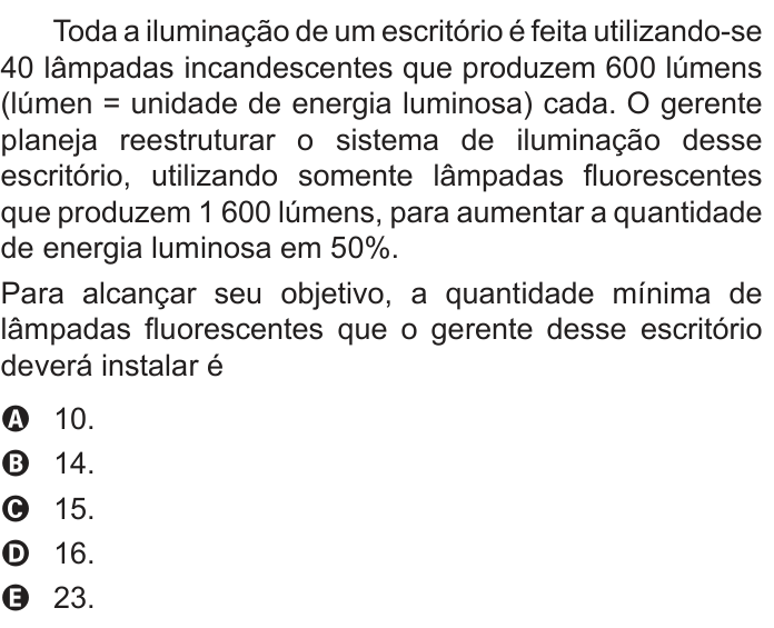 Questão 164 no caderno Azul do ENEM PPL 2022