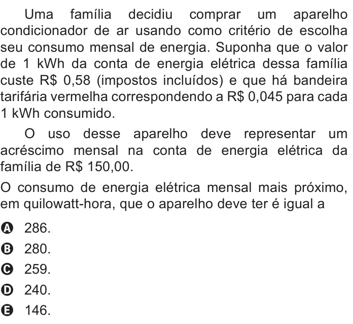 Questão 175 no caderno Azul do ENEM PPL 2022