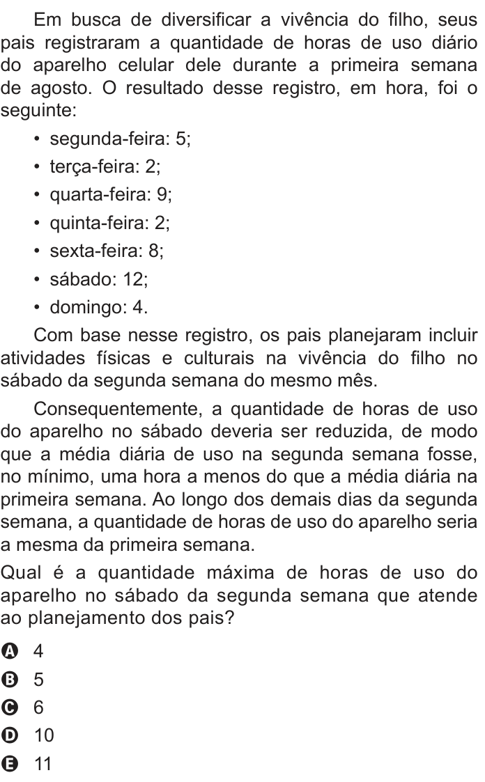 Questão 176 no caderno Azul do ENEM PPL 2022