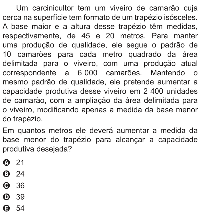 Questão 178 no caderno Azul do ENEM PPL 2022