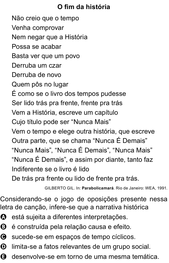 Questão 6 no caderno Azul do ENEM PPL 2023