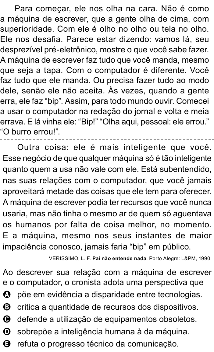 Questão 19 no caderno Azul do ENEM PPL 2023