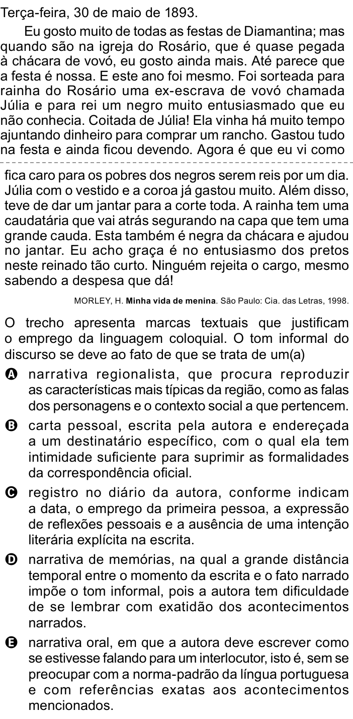 Questão 25 no caderno Azul do ENEM PPL 2023