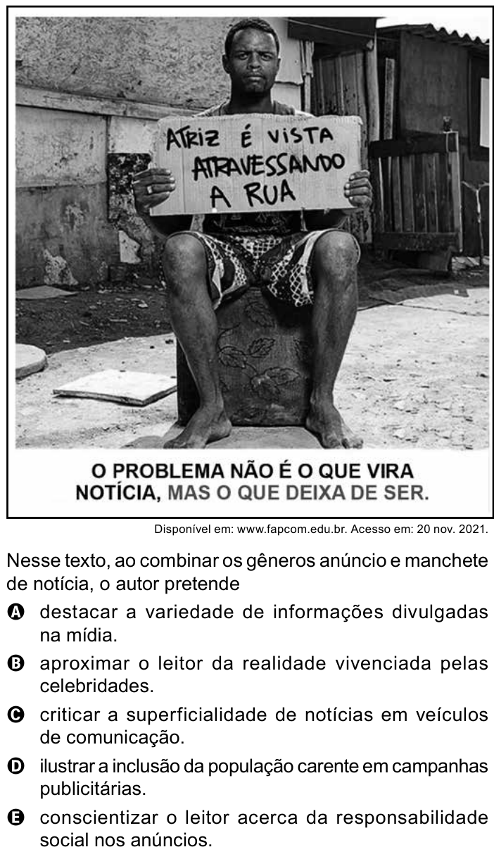 Questão 34 no caderno Azul do ENEM PPL 2023