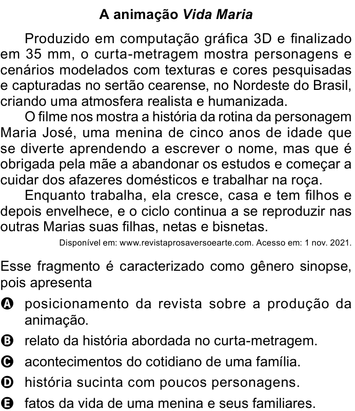 Questão 36 no caderno Azul do ENEM PPL 2023