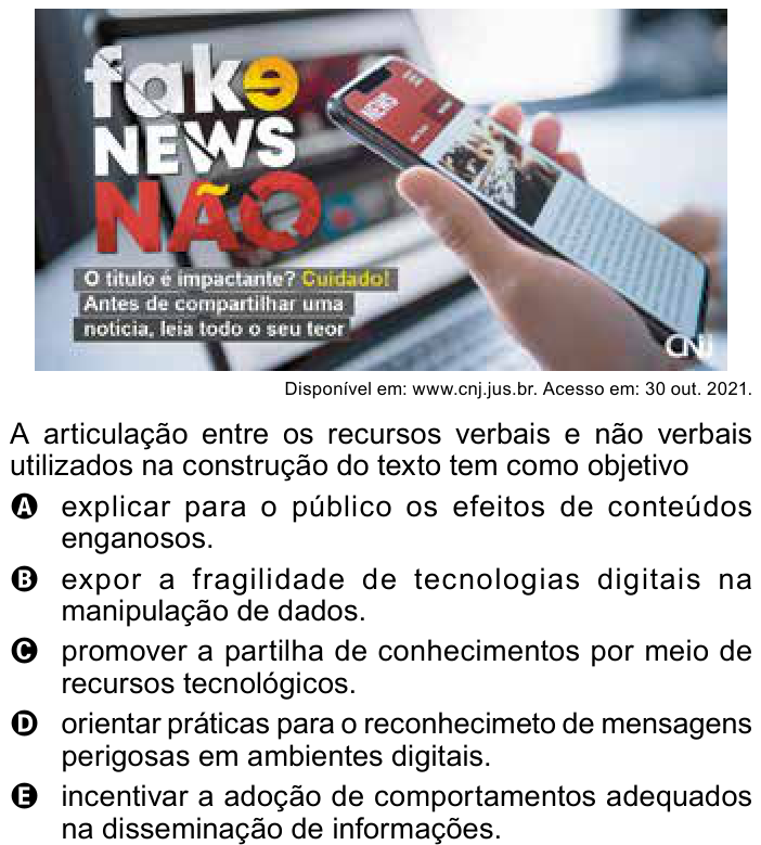 Questão 38 no caderno Azul do ENEM PPL 2023