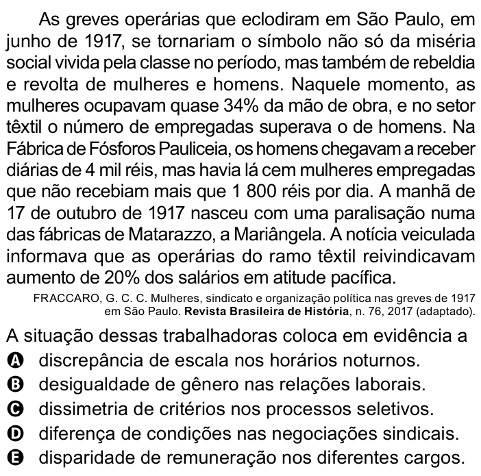 Questão 54 no caderno Azul do ENEM PPL 2023