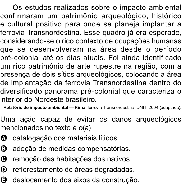 Questão 56 no caderno Azul do ENEM PPL 2023