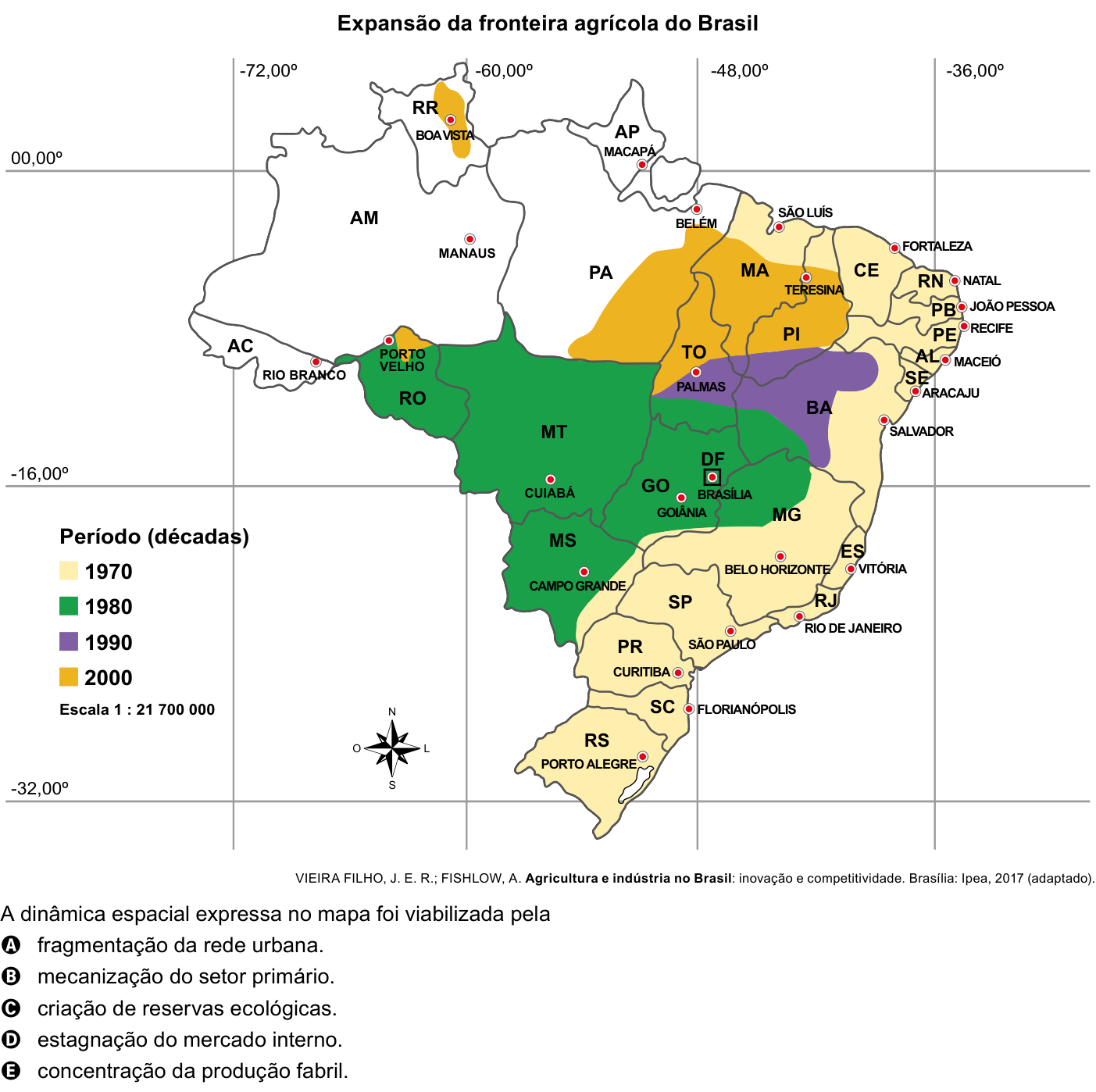 Questão 73 no caderno Azul do ENEM PPL 2023
