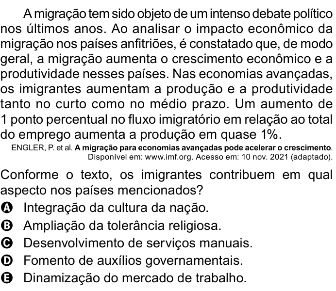Questão 77 no caderno Azul do ENEM PPL 2023