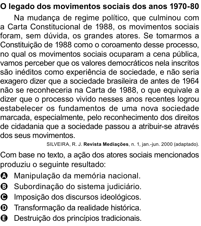 Questão 78 no caderno Azul do ENEM PPL 2023