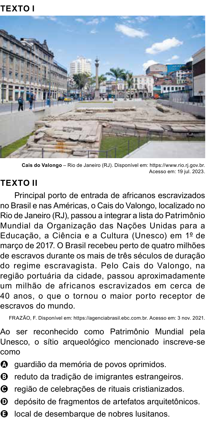 Questão 82 no caderno Azul do ENEM PPL 2023