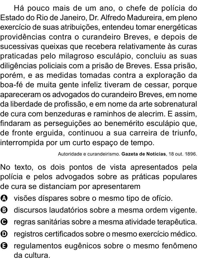 Questão 85 no caderno Azul do ENEM PPL 2023