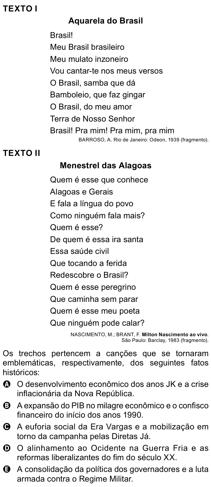 Questão 86 no caderno Azul do ENEM PPL 2023