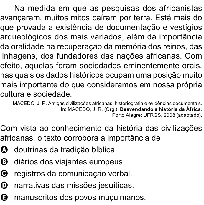 Questão 88 no caderno Azul do ENEM PPL 2023