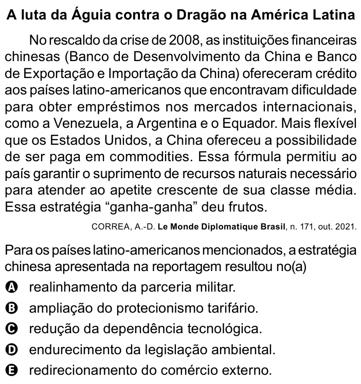 Questão 90 no caderno Azul do ENEM PPL 2023