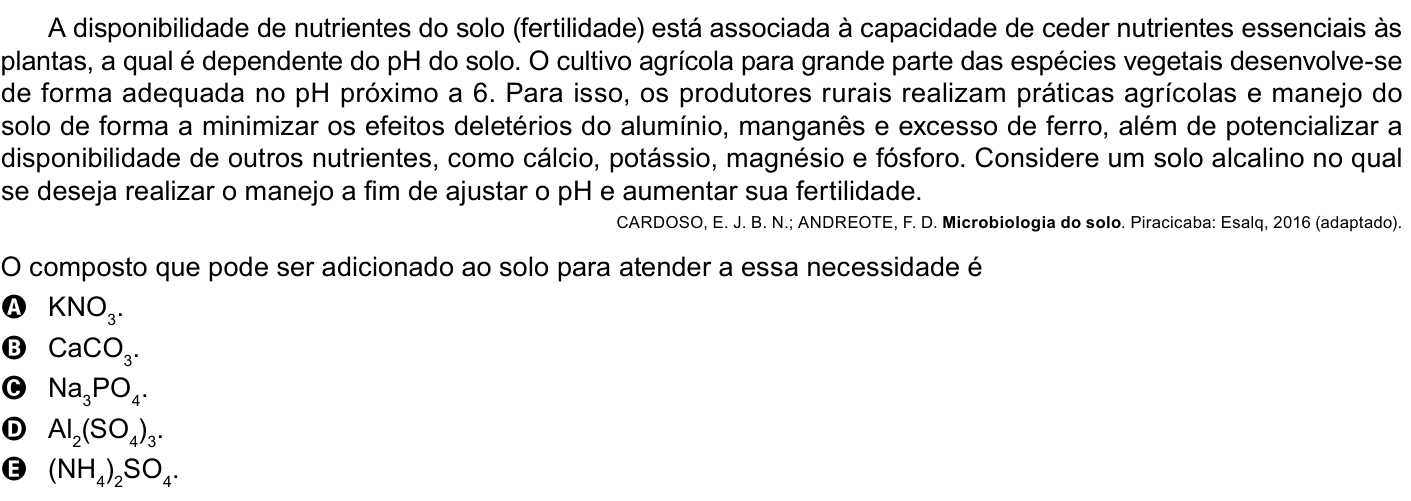 Questão 98 no caderno Azul do ENEM PPL 2023