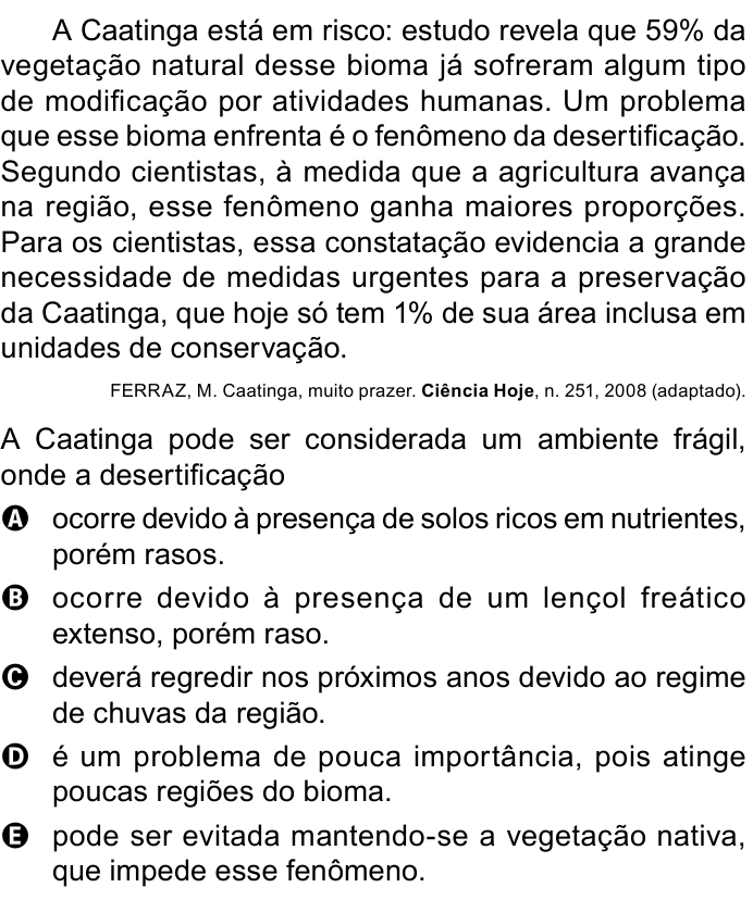 Questão 112 no caderno Azul do ENEM PPL 2023