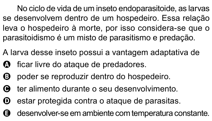 Questão 116 no caderno Azul do ENEM PPL 2023