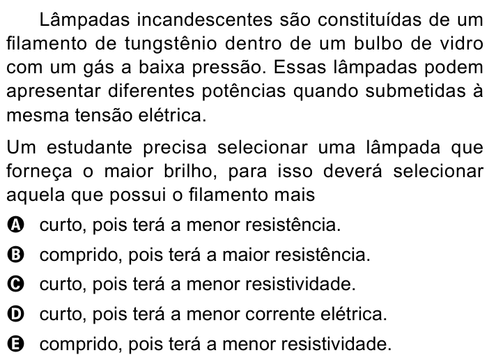 Questão 126 no caderno Azul do ENEM PPL 2023
