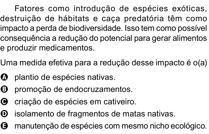 Questão 129 no caderno Azul do ENEM PPL 2023