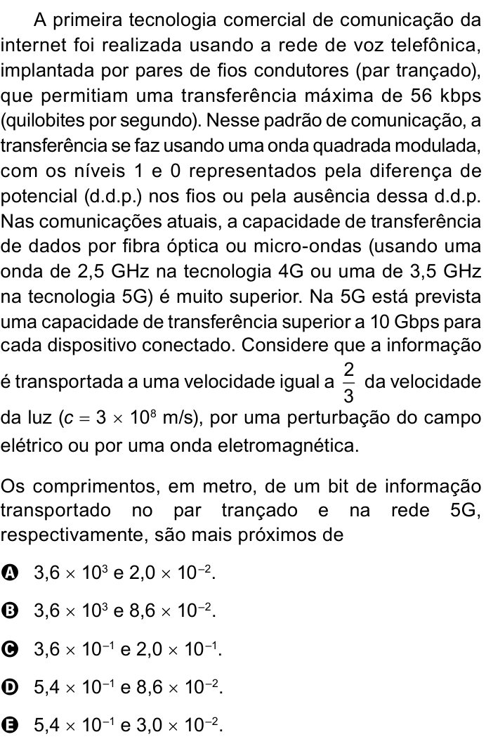 Questão 131 no caderno Azul do ENEM PPL 2023