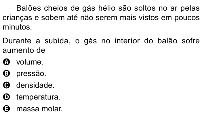 Questão 135 no caderno Azul do ENEM PPL 2023
