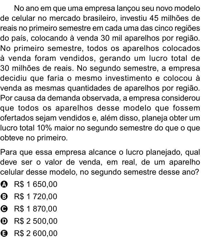 Questão 148 no caderno Azul do ENEM PPL 2023