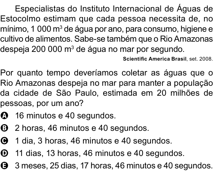 Questão 152 no caderno Azul do ENEM PPL 2023