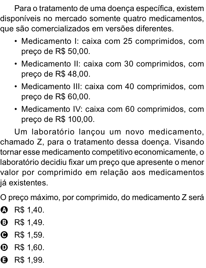 Questão 164 no caderno Azul do ENEM PPL 2023