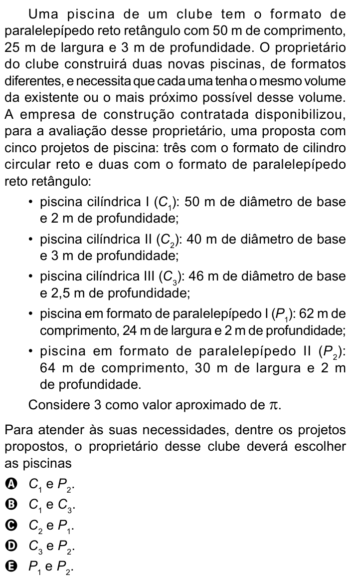 Questão 170 no caderno Azul do ENEM PPL 2023