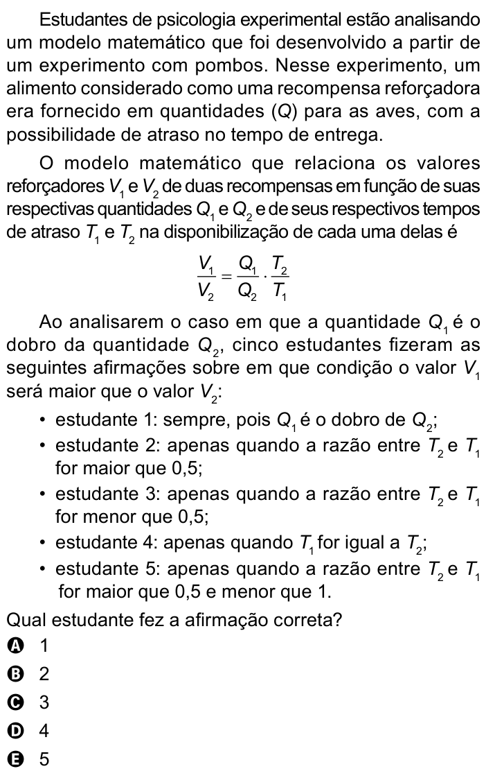Questão 178 no caderno Azul do ENEM PPL 2023