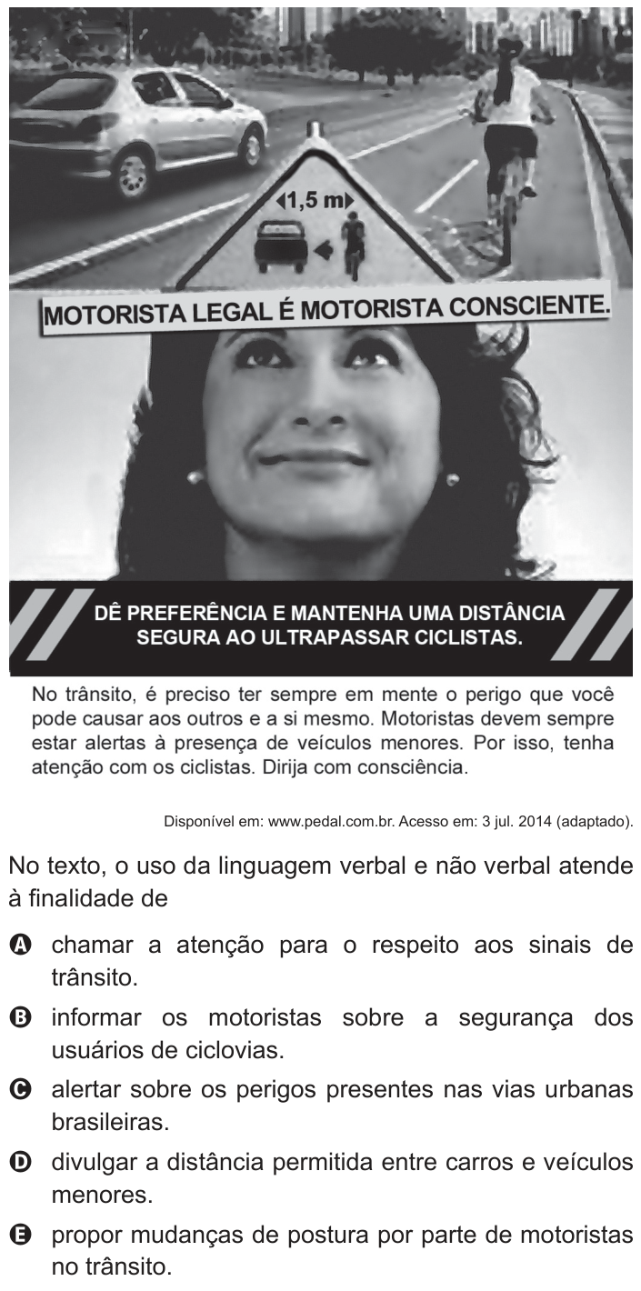 Questão 13 no caderno Azul do ENEM PPL 2018