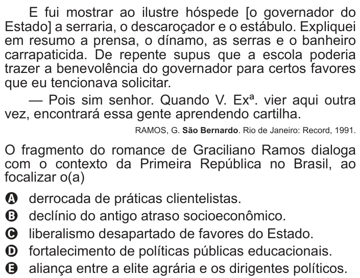 Questão 17 no caderno Azul do ENEM PPL 2018