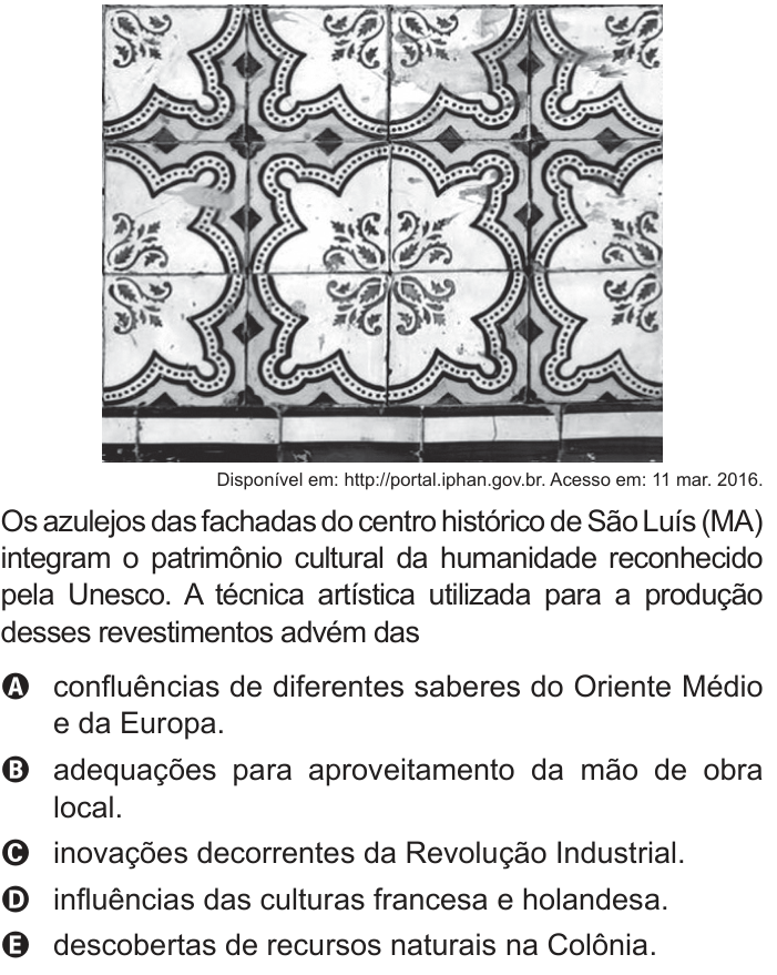 Questão 21 no caderno Azul do ENEM PPL 2018