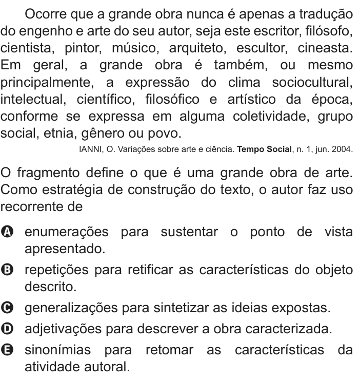 Questão 24 no caderno Azul do ENEM PPL 2018