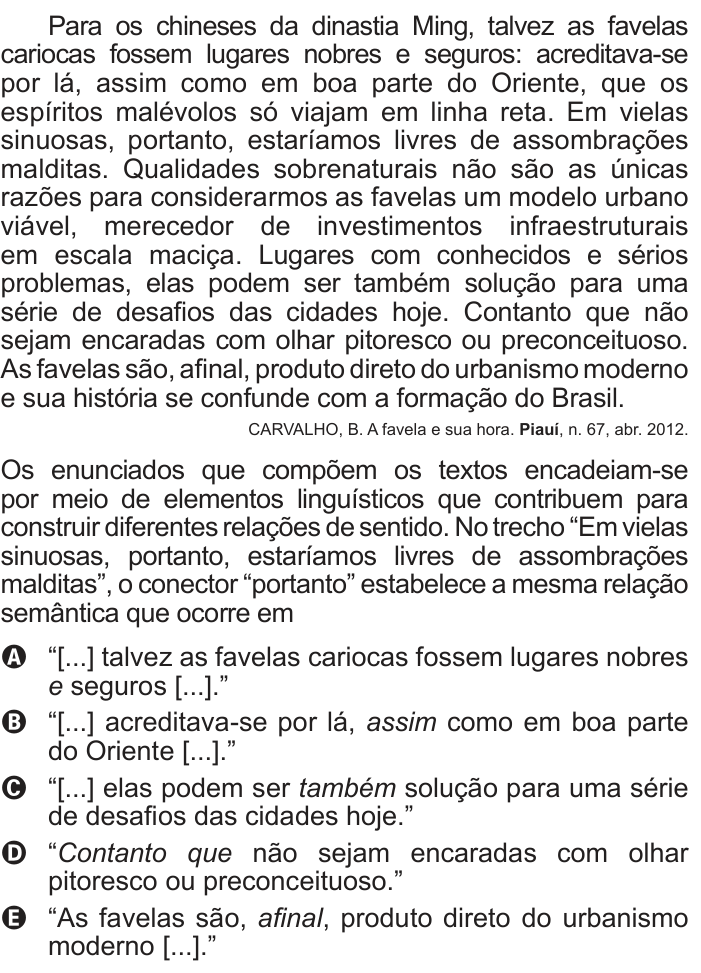 Questão 28 no caderno Azul do ENEM PPL 2018