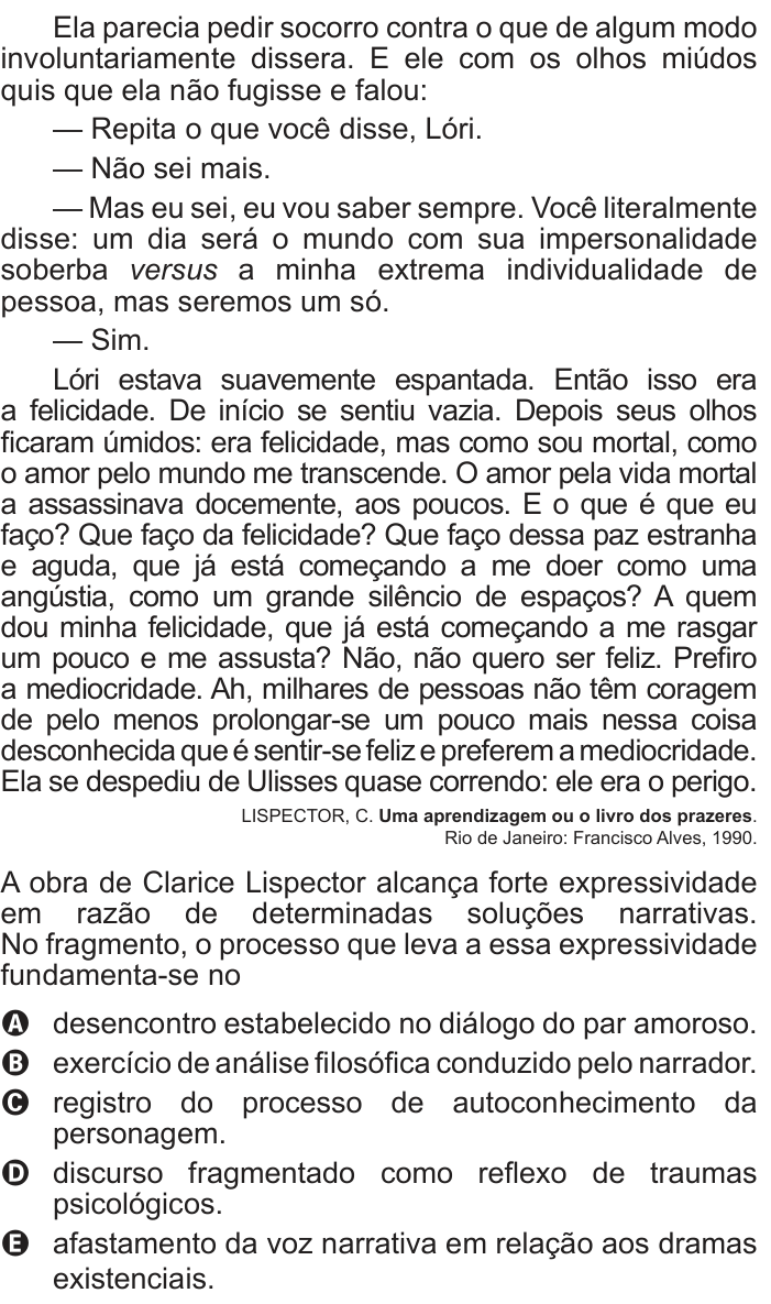Questão 39 no caderno Azul do ENEM PPL 2018