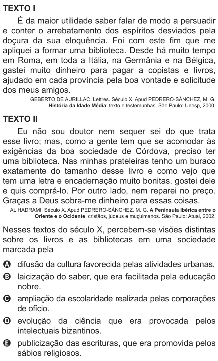 Questão 49 no caderno Azul do ENEM PPL 2018