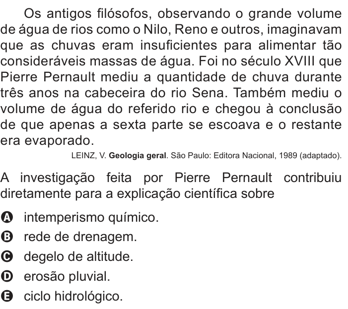 Questão 51 no caderno Azul do ENEM PPL 2018